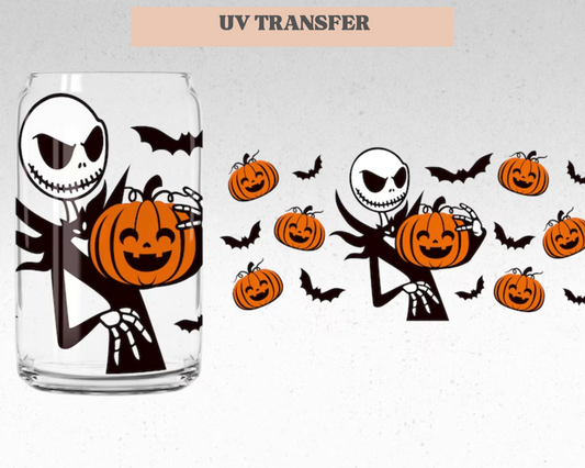 Jack and Pumpkin | 16 oz. Cup Wrap UV Transfer