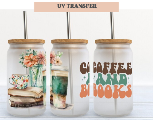 Coffee and Books  | 16 oz. Cup Wrap UV Transfer