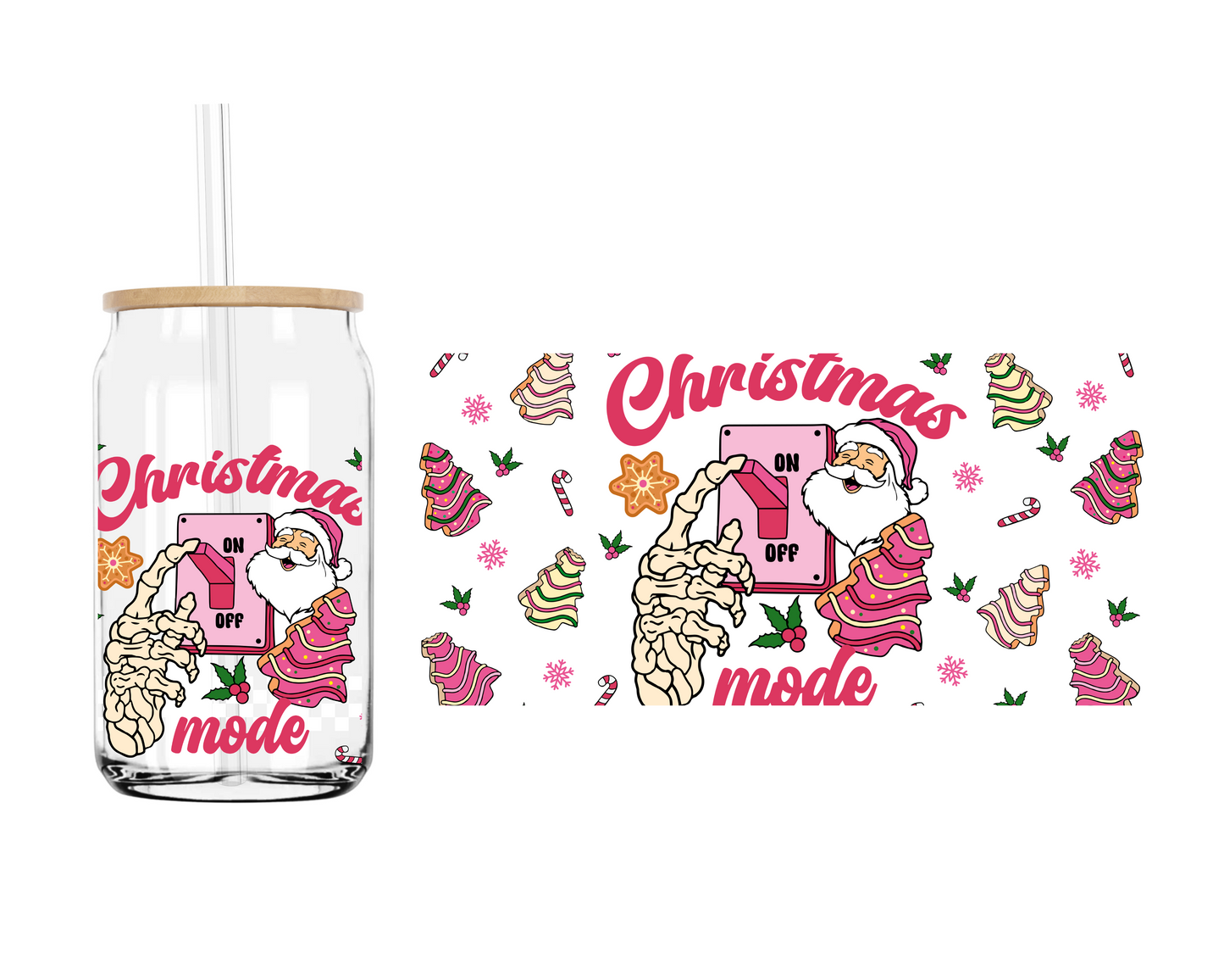 Christmas Mode | 16 oz. Cup Wrap UV Transfer