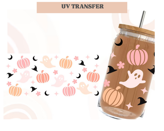 Halloween Spooky Pumpkin | 16 oz. Cup Wrap UV Transfer