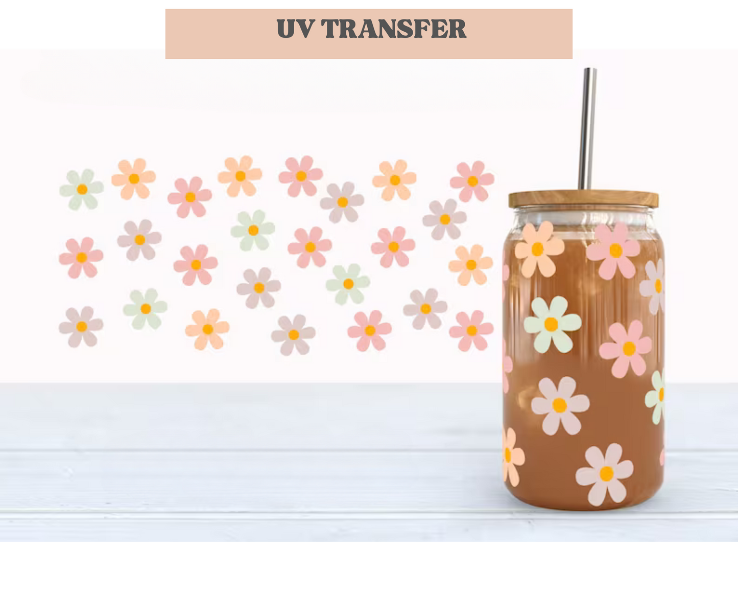 Flowers  | 16 oz. Cup Wrap UV Transfer