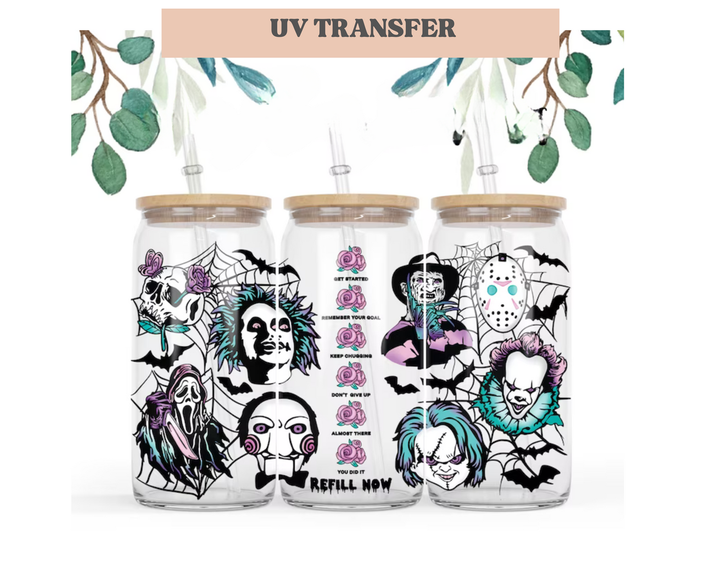 Horror Clown| 16 oz. Cup Wrap UV Transfer