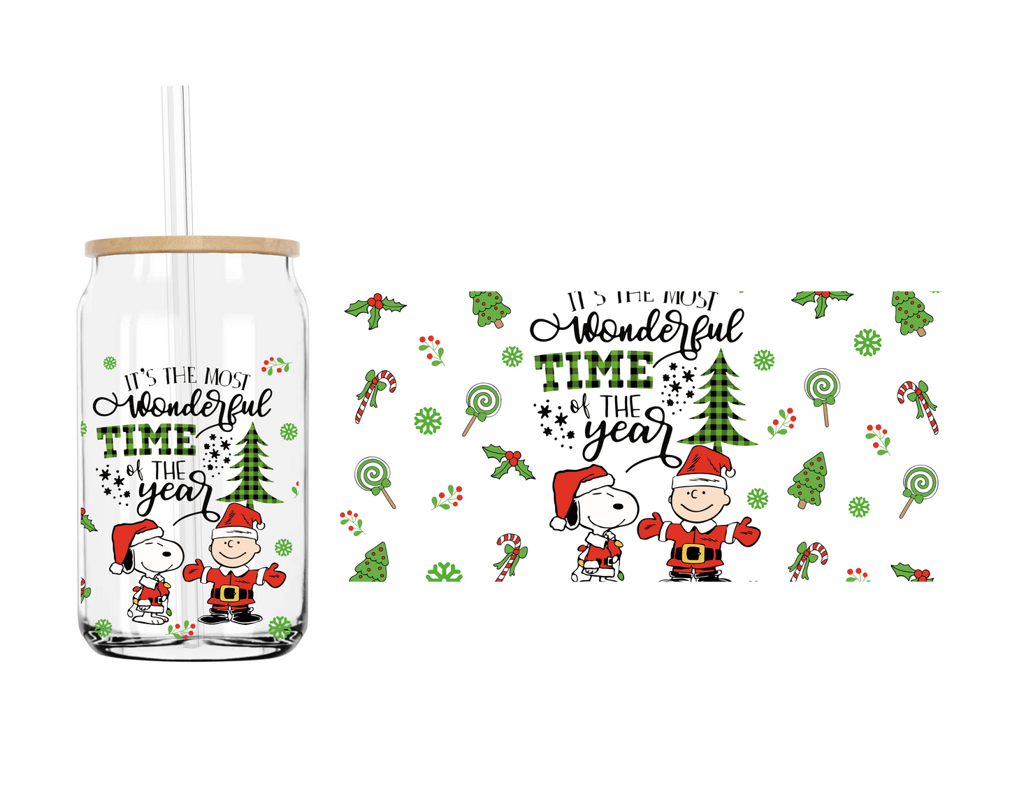 It's the most wonderful time  | 16 oz. Cup Wrap UV Transfer