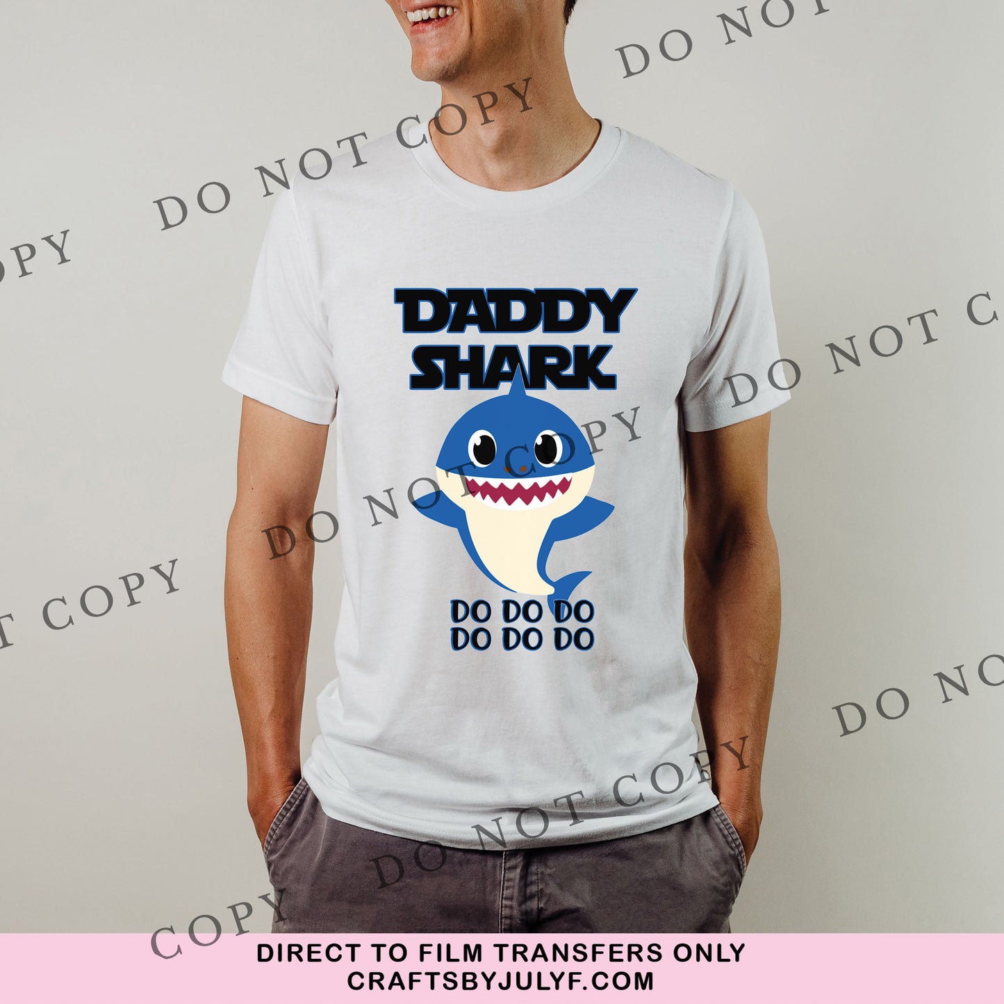 Cute Daddy Shark - DTF Transfer