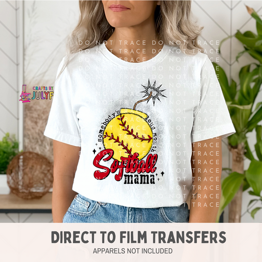 Softball Mama  DTF Transfer-SCG/0323