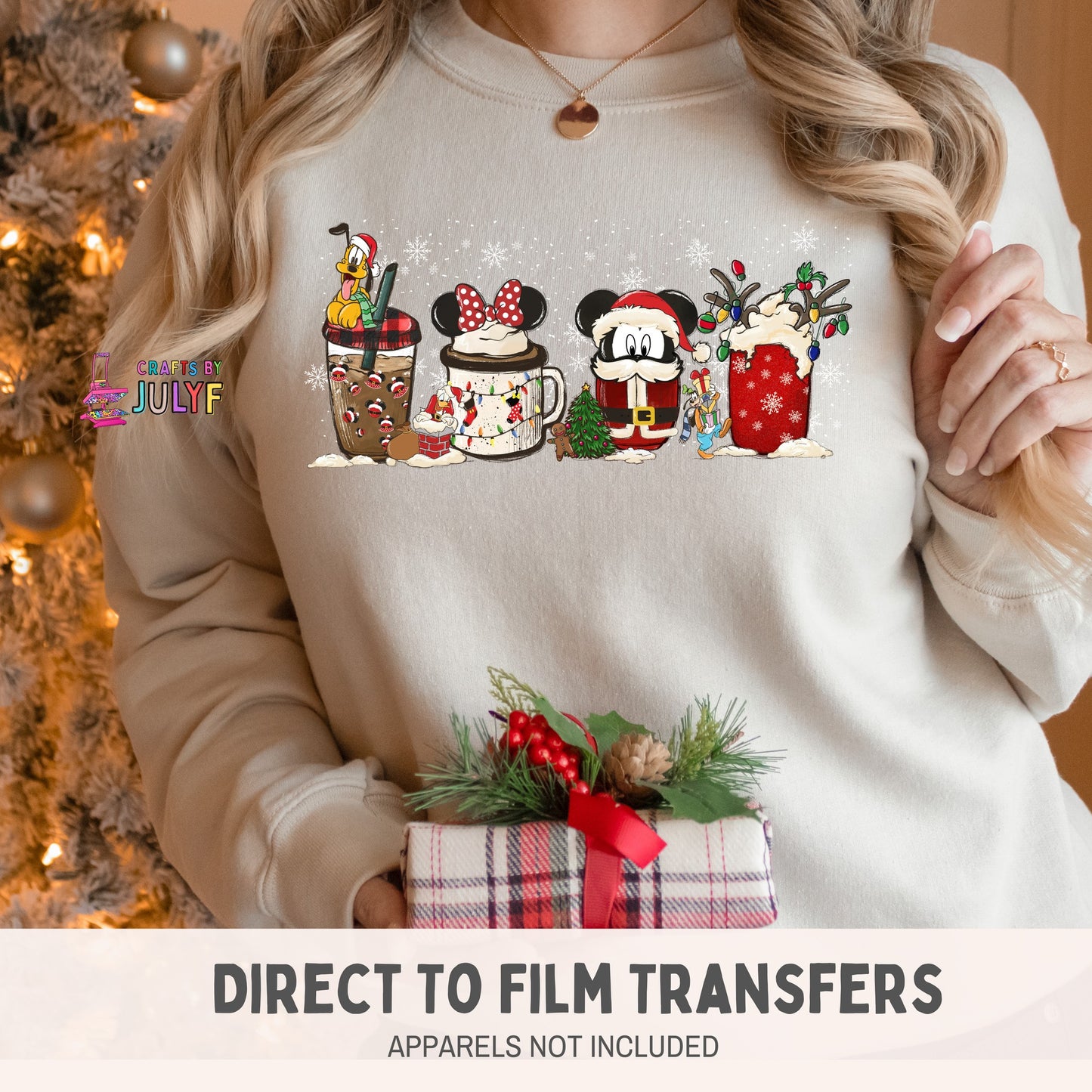 Christmas Mouse DTF Transfers