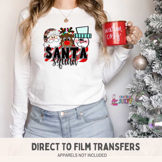 Santa Claus Squad DTF Transfers