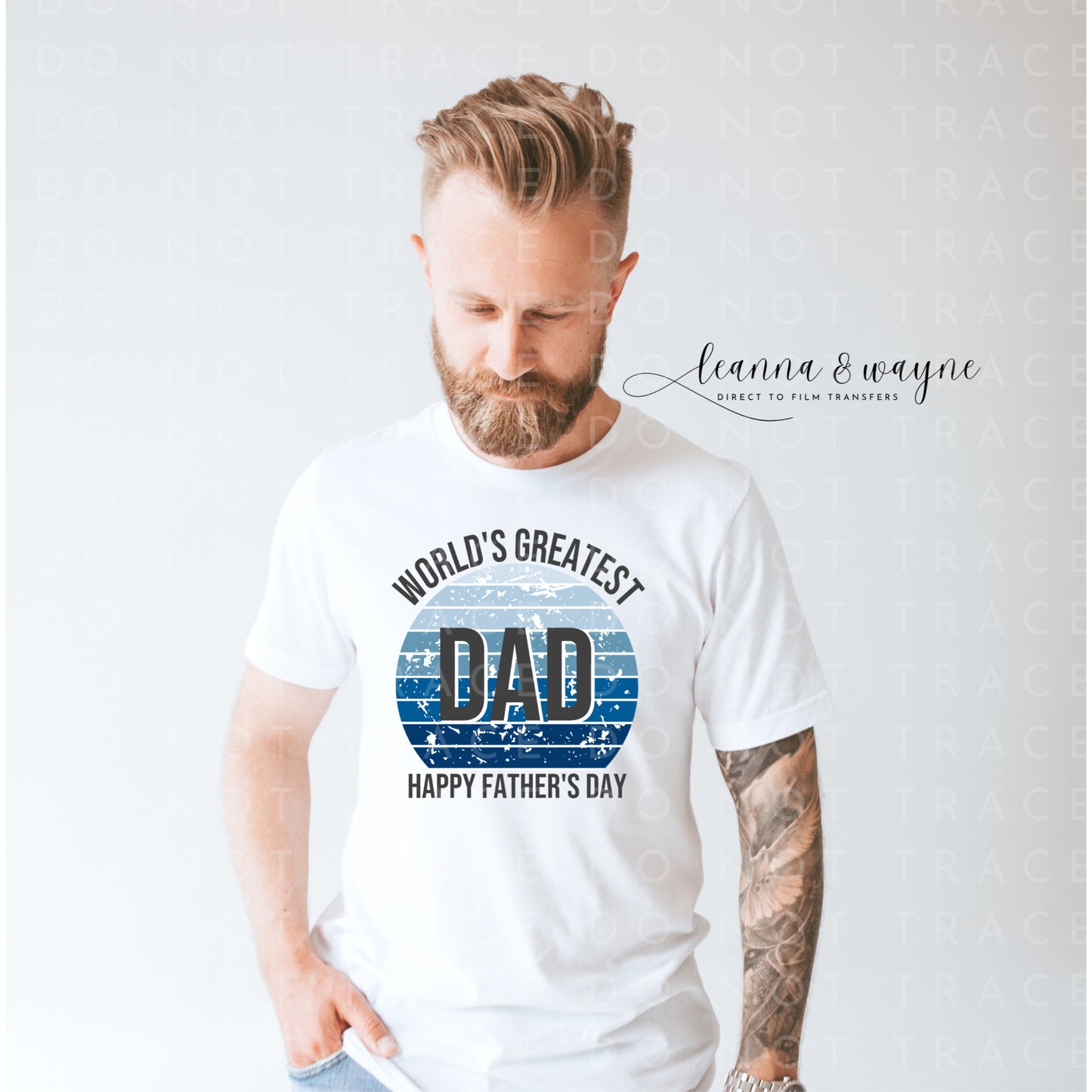 World greatest Dad blue | DTF Transfer