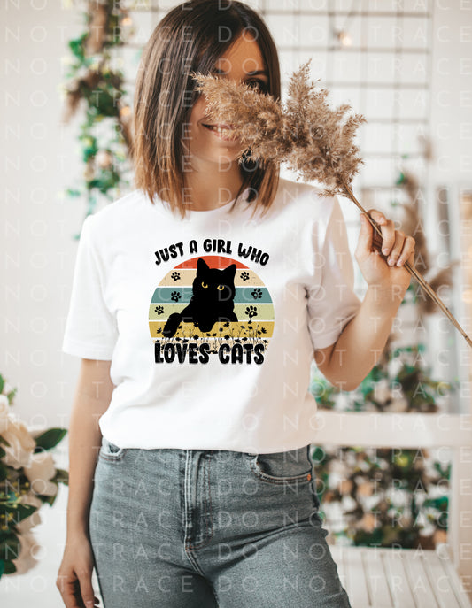 Just a girl who loves cats DTF Transfers-000155